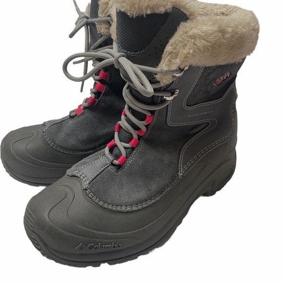 Columbia Women Teen Youth Omni-heat BY1291‑022 Winter Boots Size 7 - Gray - Picture 9 of 16